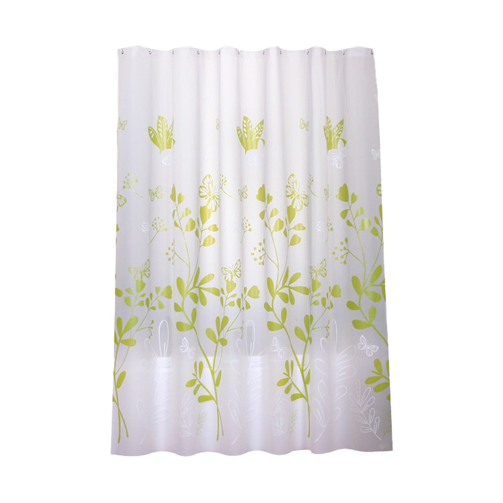 Printed Fabric Shower Curtain Thickened Waterproof Fabric Butterfly Leaf Shower Curtain With