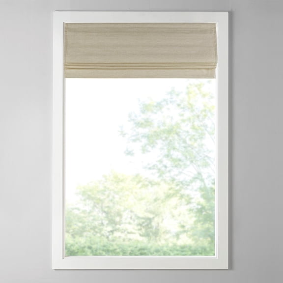 Printed Faux Silk Room Darkening Cordless Roman Shade