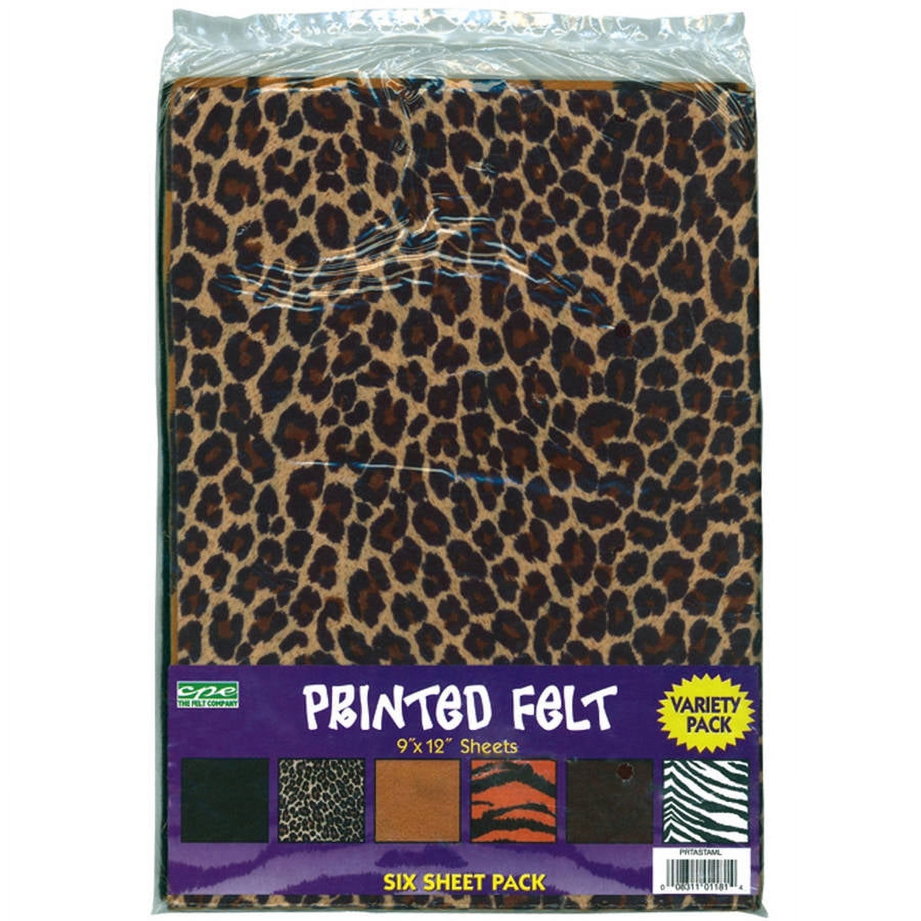 Printed Felt Variety Packs, 9" x 12", 6/Pkg