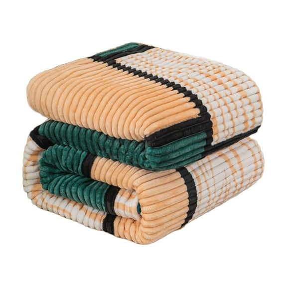 Printed Fleece Blanket, Soft And Warm Polyester Throw With Drawstring, Fashionable Texture For Sofa, Bed And Camping Use, 100X150 Cm