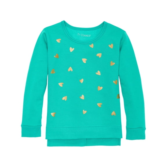 Printed Fleece Hi-Lo Sweatshirt (Little Girls & Big Girls)