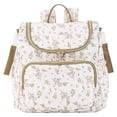 thumbnail image 1 of Printed Floral Diaper Storage Backpack for New Mom, Lightweight Padded Nursing Bag with Zipper, Large Capacity Baby Organizer for Travel Daily Use (Style 6), 1 of 21