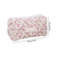 thumbnail image 1 of Printed Fluffy Zippered Makeup Bag, Zipped Makeup Bag, Beautiful and Cute Floral Pattern Pencil Case, Suitable for Home, Travel, and Office, Can Store Lipstick, Cosmetics, and Other Small Items, 1 of 5