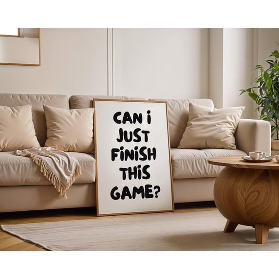 Printable Gamer Printed Gaming Room Boys Can I Just Finish This Game For Gamer Room ...