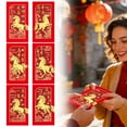 thumbnail image 1 of Printed Gift Wrapping Paper,Chinese New Year Red Envelopes New Year Envelopes Decorations Chinese New Year Year Of New Years 2026 Red Packet With 6 Gold Embossed Patterns, 1 of 9