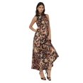 thumbnail image 1 of Printed Halter Collar Maxi Dress, 1 of 6