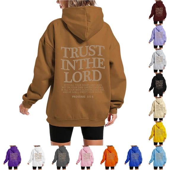 Printed Hoodie for Casual Long Sleeve Sweatshirt with Stylish Design Everyday Cozy Pull On Top Clothes Women XXXXL