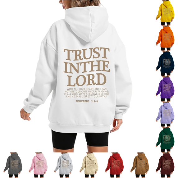 Printed Hoodie for Casual Long Sleeve Sweatshirt with Stylish Design Everyday Cozy Pull On Top Clothes Women XXXXL