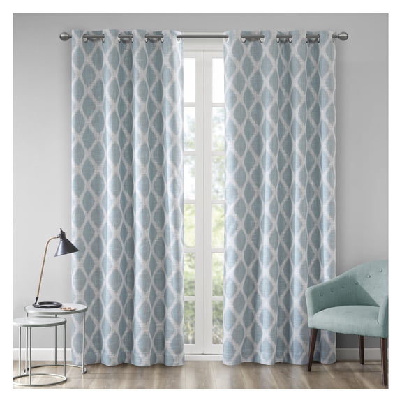 Printed Ikat Blackout Curtain Panel(Only 1 Pc Panel)
