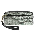thumbnail image 1 of Printed Leather Makeup Bag Dollar Money Double-Sided Pattern Travel Toiletry Pouch Portable Zipper Organizer Bag, 1 of 4