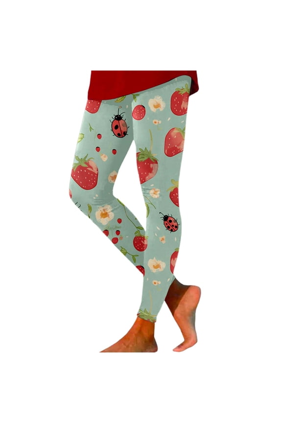 Printed Leggings for Women Patterned Crazy Cute Graphic Designed High Waisted Workout Athletic Gym Running Yoga Pants