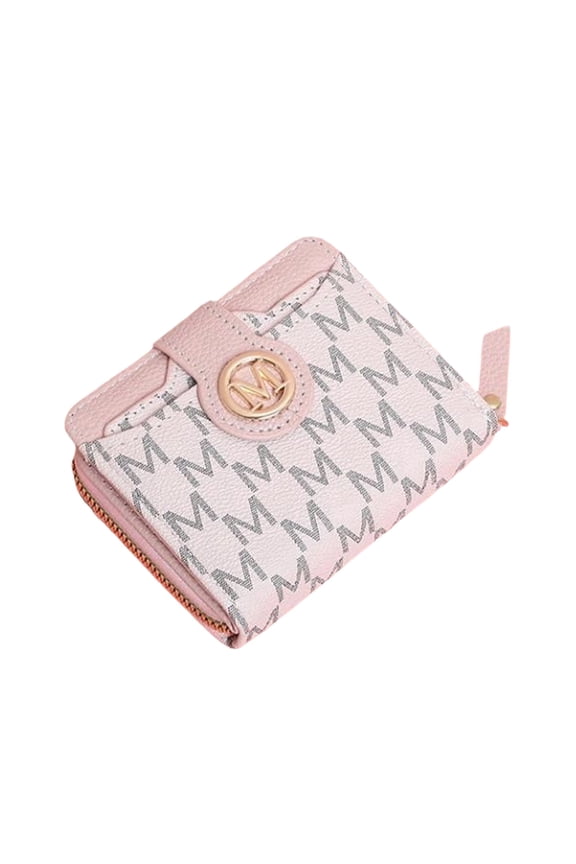 Printed Letter Bifold Wallet Compact Short Wallet With Multiple Card Slots For Outdoor Trave