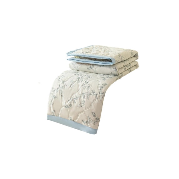Printed Lightweight Summer Quilt – Soft Breathable Cotton Blanket for Air Conditioning Room, 39.37x59In Machine Washable