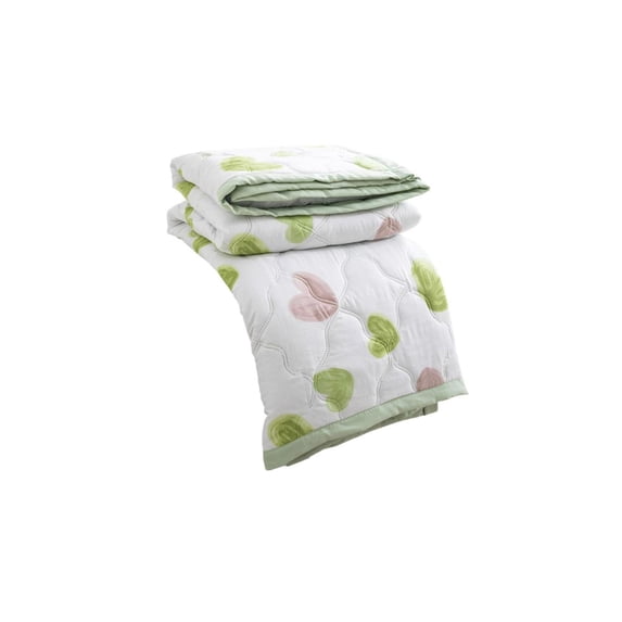 Printed Lightweight Summer Quilt – Soft Breathable Cotton Blanket for Air Conditioning Room, 39.37x59In Machine Washable