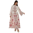 thumbnail image 1 of Printed Long Sleeve Maxi Dress with Belt, 1 of 6