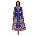 thumbnail image 1 of Printed Long Sleeve Maxi Dress with Belt, 1 of 6
