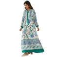 thumbnail image 1 of Printed Long Sleeve Viscose Maxi Dress, 1 of 7
