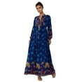 thumbnail image 1 of Printed Long Sleeve Viscose Maxi Dress, 1 of 7
