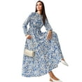 thumbnail image 1 of Printed Maxi Dress with Shirt Collar, 1 of 5