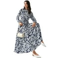 thumbnail image 1 of Printed Maxi Dress with Shirt Collar, 1 of 6