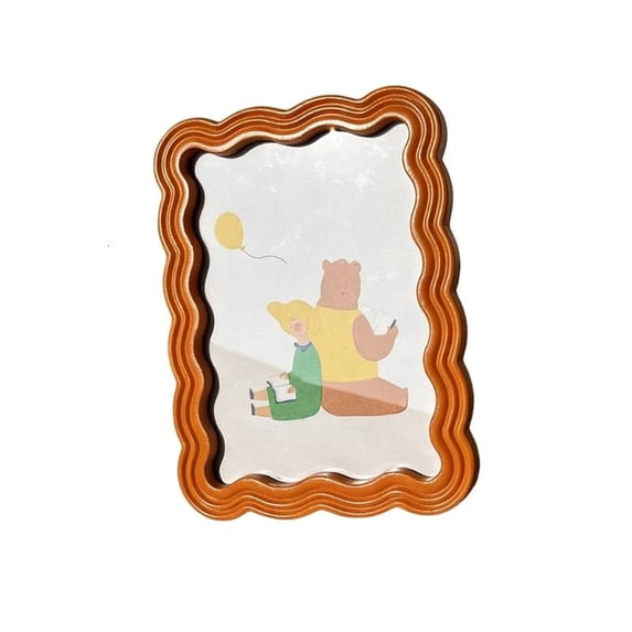 Printed Memory Frame with Waves Border for Desk Shelf and Dresser ...