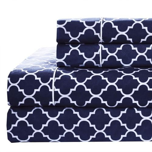 Printed Meridian Percale 100% Cotton Sheets