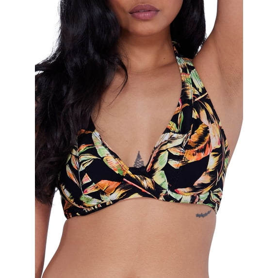 Printed Muse Halter Bikini Top Swimsuit