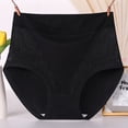 thumbnail image 1 of Printed Nylon High Waist Women's Panties Floral Print Soft Breathable Everyday Underwear Black 4XL, 1 of 3