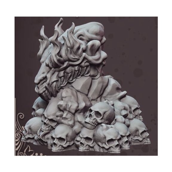 Printed Obsession Skull Pile - Flaming Skull #1 New