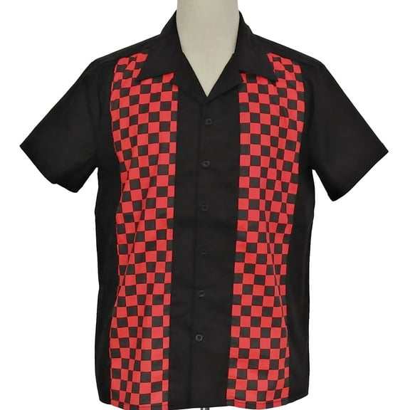 Printed Panel Cuban Collar Hawaii Shirts