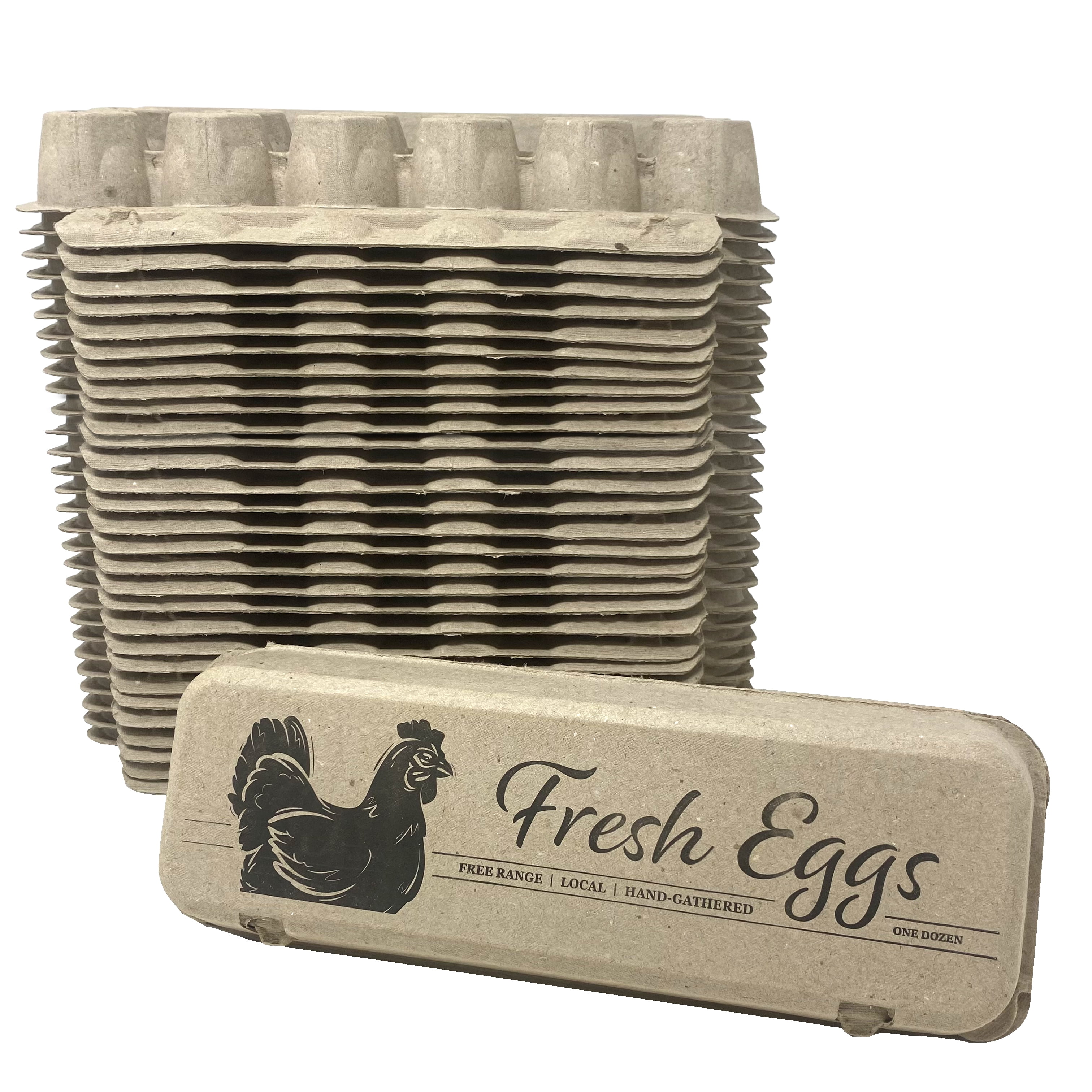 Vented Paper Pulp Egg Cartons - Natural – Hen Comfort