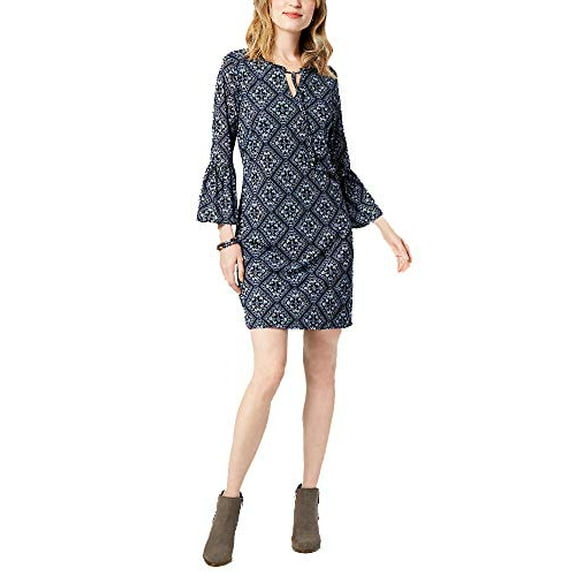 Printed Peasant Dress Perfectly Bias XL