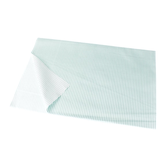 Printed Pre-Cut 100% Cotton Fat Quarters Quilting Fabric Squares (18" x 29") for DIY Quilting Patchwork, Scrapbooking, Art Craft Supplies - Seafoam Ticking Stripe