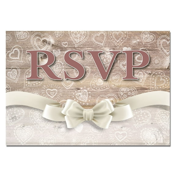 Printed RSVP Reply Cards – 4 × 6 inches, 50 Postcards – B17076