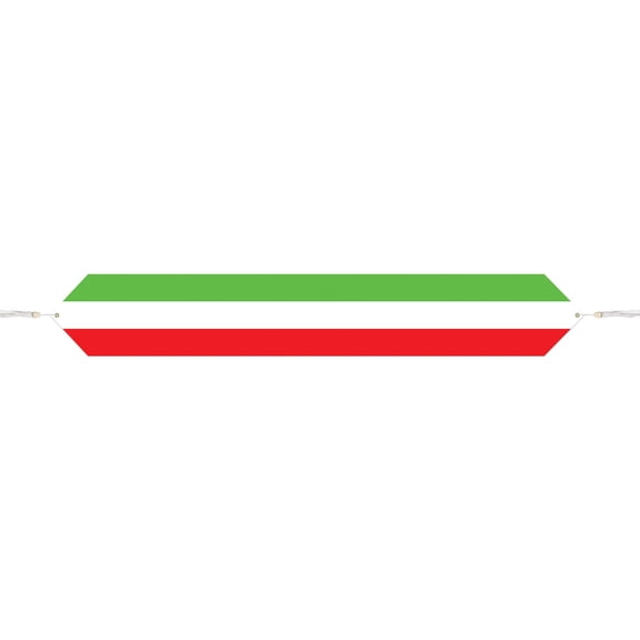 Printed Red, White & Green Table Runner Party Accessory (1 count) (1/Pkg)