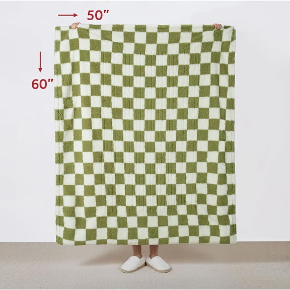 Printed Royal Sherpa Foot Pocket Heated Throw Electric Blanket, 50" x 60",  Checkerboard