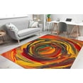thumbnail image 1 of Printed Rug, Colorful Rug, Red And Yellow Painting Rug, Thin Rug, Corridor Rug, Customs Rugs, Modern Rug, Acrylc Rug, Machine Washable Rug, 2.6'x6.5' - 80x200 cm, 1 of 7