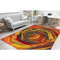 thumbnail image 1 of Printed Rug, Colorful Rug, Red And Yellow Painting Rug, Thin Rug, Corridor Rug, Customs Rugs, Modern Rug, Acrylc Rug, Machine Washable Rug, 2.6'x9.2' - 80x280 cm, 1 of 7