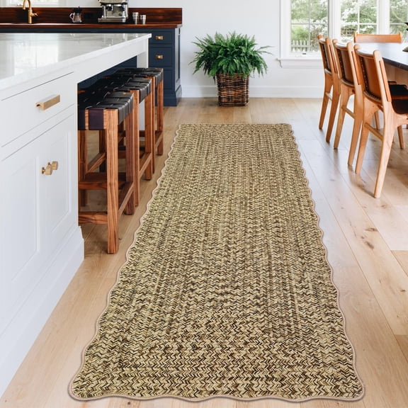 Printed Rug (Not Woven!) Hallway Runners 2x10 Washable Area Rug, Farmhouse Rustic Area Rug with Non Slip Backing, Soft Low Pile Indoor Carpet Runners for Entryways, Laundry Room