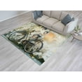 thumbnail image 1 of Printed Rug, Runner Rug, Saloon Rug, Housewarming Gift, Children Room Rug, Bike Graffiti Rug, Abstract Rugs, Graffiti Rug, 3D Printed Rug, 2.6'x4' - 80x120 cm, 1 of 8