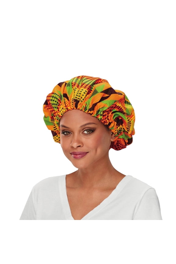 Printed Satin Sleep Bonnet for Women with Stretch Band | Especially Yours Lightweight 100% Polyester Night Cap for Hair Protection