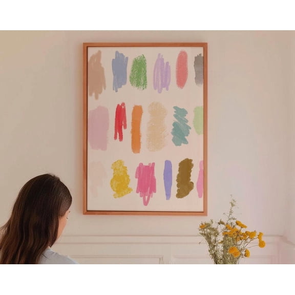 Printed And Shipped, Stroke Of Paint Illustration Print, Trendy Decor, Kitchen Decor, Living Room, Anthropologie, Physical Wall Art, Modern Wall Decor For Living Room, 8x12 UNFRAMED