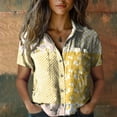 thumbnail image 1 of Printed Short Sleeve Fashion Casual Cotton Shirt - Bubble Wrinkles, Yellow L, Size S-5XL, 1 of 3