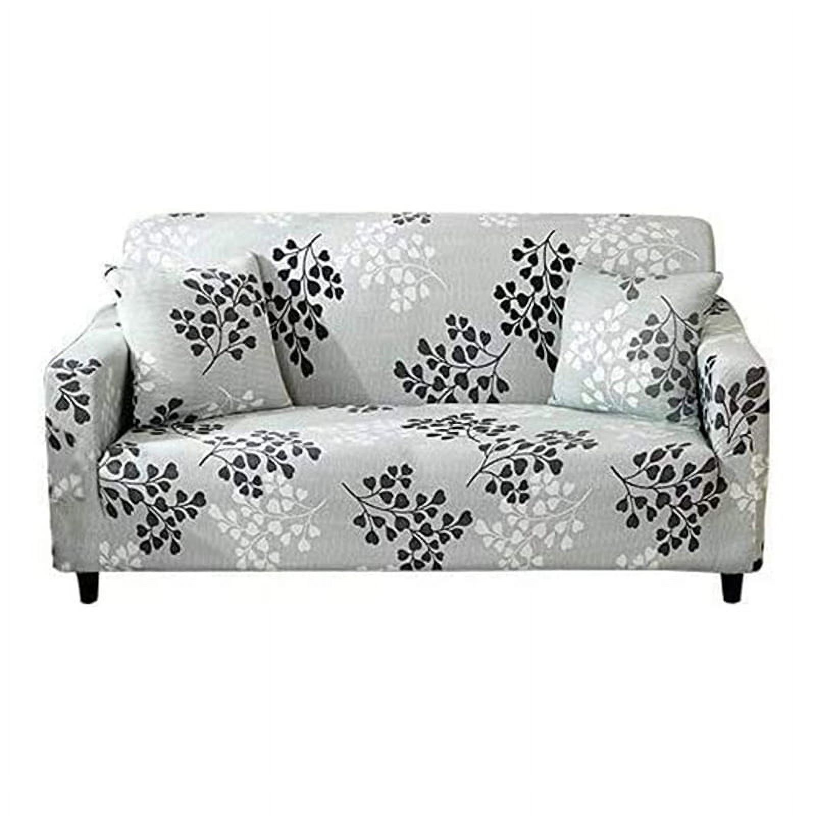 Printed Sofa Cover Couch Cover Sofa Slipcovers for 2 Cushion Couch with Two Free Pillow Case