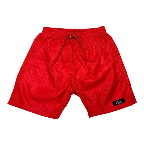 Printed, Solid & Fluorescent Colored Quick Dry Swim Shorts for Boys and Girls, Swim Trunks, Bathing Suits, Swimwear, Swim Shorts for Kids – Red, 7-8T