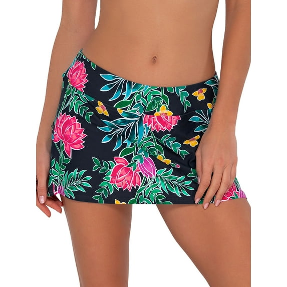 Printed Sporty Skirted Bikini Bottom Swimsuit
