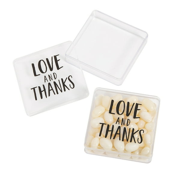 Printed Square Favor Container - Party Supplies - 50 Pieces