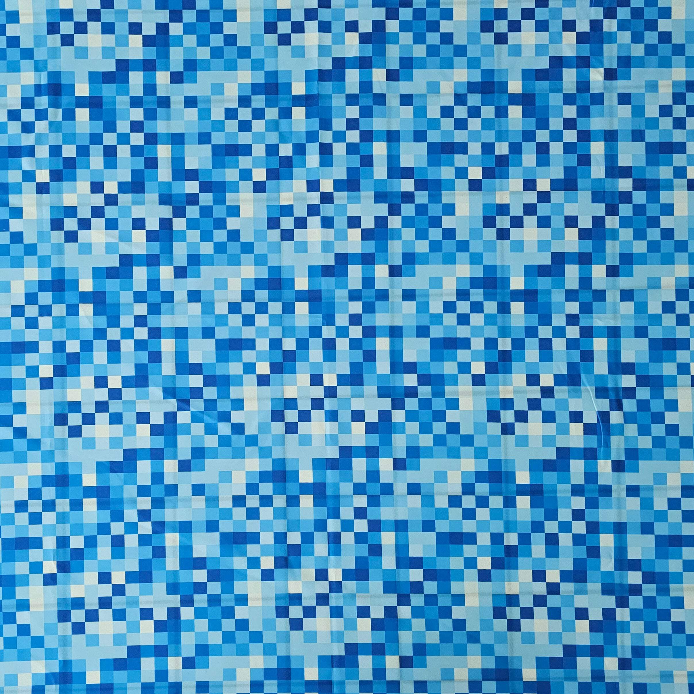 Printed Square Pixels on Poplin Fabric for Arts, Crafts, Sewing ...
