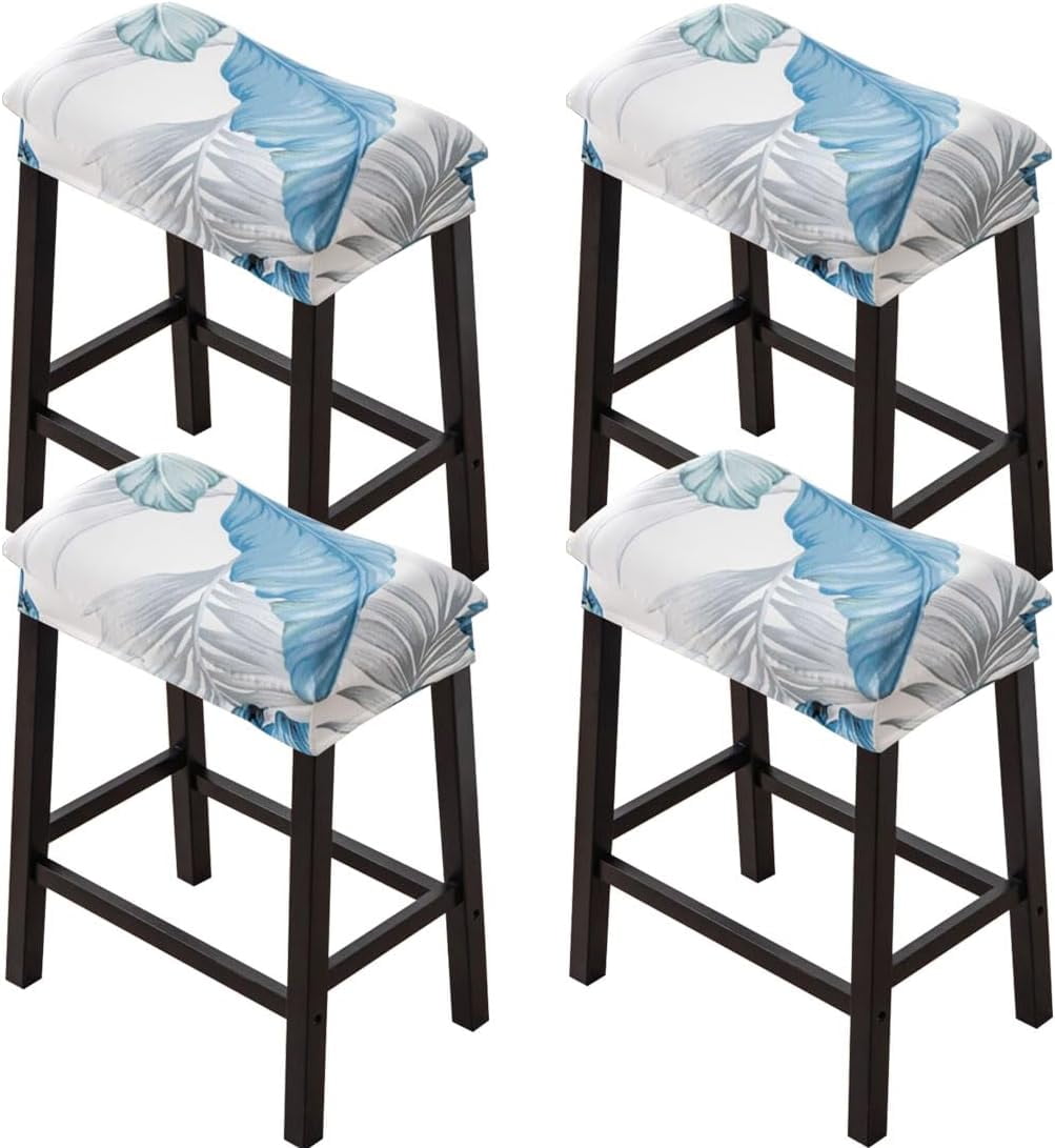 Printed Stretch Bar Stool Cover Set of 4, Slipcovers for Counter