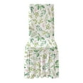 thumbnail image 1 of Printed Stretch Dining Chair Covers with Skirt, Spandex Removable Chair Slipcovers for Dining Kitchen Decoration, Floral, 1 of 6